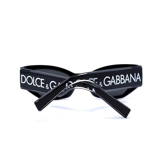 DOLCE&GABBANA DG6186 501/87 BLACK DARK GREY LENS AUTHENTIC SUNGLASSES - Picture 8 of 16